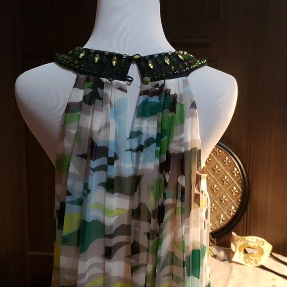 BCBG multi color dress jewel embellished - Picture 3 of 6